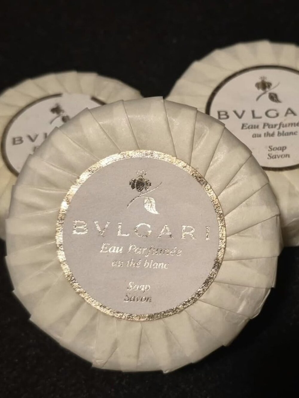 Bvlgari Eau Parfumee au the Blanc White Tea Soap Lot of 3 Sealed